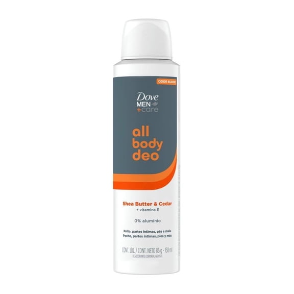 Desodorante Dove Men+Care All Body Deo Aerosol Shea Butter & Cedar