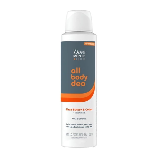 Desodorante Dove Men+Care All Body Deo Aerosol Shea Butter & Cedar
