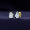 thumbnail image 4 of 18k Yellow Gold Plated Sterling Silver Post Solitaire Stud Earrings | 4X6MM Pear Moissanite Diamond Stud Earrings for Women | Jewelry Gifts For Her Push Back Earrings (0.70 Ctw), 4 of 6