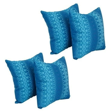 Blazing Needles 9910-S4-ID-127 17 in. Jacquard Throw Pillows with Inserts, Torero Rivier - Set of 4