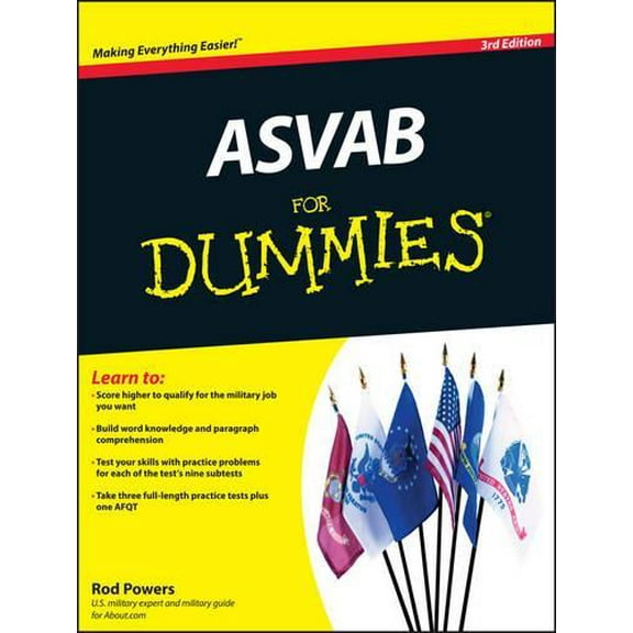 Pre-Owned ASVAB for Dummies (Paperback) 0470637609 9780470637609