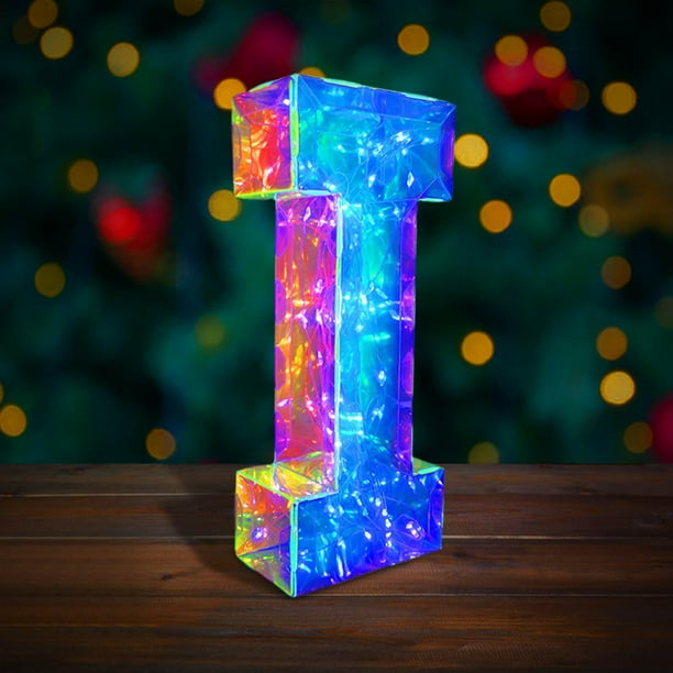 Fiudx Luces Led con Letras de Colores, Iluminación Festiva para Fiestas, Diseño Brillante y Duradero, Decoración Versátil para San Valentín, Halloween, Navidad y Cumpleaños, 26 Letras Mayúsculas, Fác