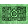 thumbnail image 1 of Ahgly Company Indoor Rectangle Abstract Emerald Green Modern Area Rugs, 7' x 9', 1 of 4