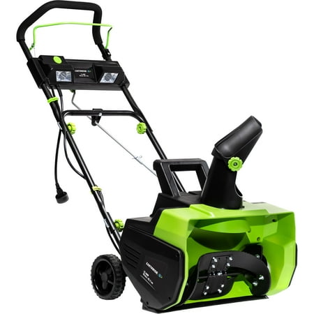 UPC: 0052909487147 | Earthwise Power Tools by ALM SN75018 15-Amp 18-Inch Electric Corded Snow Thrower with LED Lights