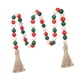 thumbnail image 5 of Guirnalda de cuentas de madera con borlas, guirnalda navideña, cuentas decorativas, cuentas de granja, adornos para colgar en la pared para Acción de, 5 of 9