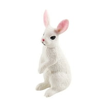 Mini Bunny Figurine - True-to-Life Small Rabbit Replica, High-Quality Model for Nature Display, School Project & Animal Lover Decor D