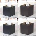 thumbnail image 4 of Tissue Box Holders, Tissue Box Cover Napkin Holder PU Leather Tissue Dispenser Facial Tissue Box for Home Office Car Tissue Cover (Black), 4 of 5