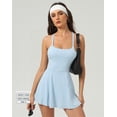 thumbnail image 2 of PISONIC Robe de Tennis avec Short Intégré et Soutien-Gorge Robe Athlétique pour Femmes Été Golf Active Robe d'Entraînement, 2 of 8