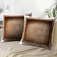 thumbnail image 4 of LALILO Throw Pillow Covers Wooden Box White Box Wooden Wood Old Rustic Cushion Cover 18" x 18", 2 Pack, 4 of 6