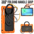 thumbnail image 2 of Case for Samsung Galaxy Tab S10 FE+ Plus 13.1 inch 2025, 360 Rotating Stand Handle Pencil Holder Shoulder Strap Heavy Duty Shockproof Cover, Orange, 2 of 7