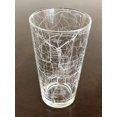 thumbnail image 1 of 16 oz Pint Beer Glass Urban City Map Atlanta Georgia, 1 of 3