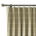 thumbnail image 3 of TWOPAGES Polyester Linen 42 X 96 Inches Long Curtain 1 Panel Pinch Pleat Hanging Style Light Filtering Curtain for Bedroom, Double Windowpane, 3 of 6