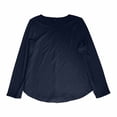 thumbnail image 5 of Womens Tops 2026 Elegant Fall Winter Plus Size Long Sleeve Round Neck Blouse Back Button Closure Classic Solid Color Casual Shirt For Casual Blouses, 5 of 6