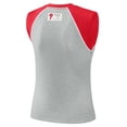thumbnail image 4 of Women's WEAR by Erin Andrews  Heather Gray Philadelphia Phillies Cropped Raglan Tank Top, 4 of 4