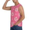 thumbnail image 3 of Fotbe Cartoon Pigs and Hearts Men's Camiseta sin Mangas Estampada para Hombres, Playera Casual para Gimnasio, Entrenamiento, Playa-Large, 3 of 7