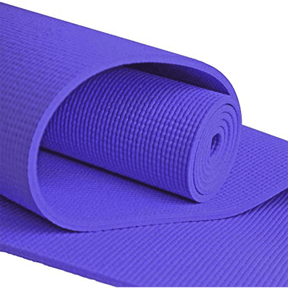 Yoga Accessories Deluxe 84" Extra Long Non Slip Pilates Mat, Dark Purple