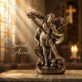 thumbnail image 5 of DurableDelights 7.48 Inch Saint Michael Archangel Statue – Guardian Angel Home Decor, Catholic Religious Collectible, 5 of 8
