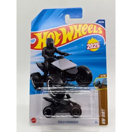 Hot Wheels Tesla Cyberquad # 82 Black HW Dirt Series 4/10