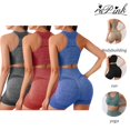 thumbnail image 2 of Sujetador Deportivo Sin Costuras Para Mujer , Pantalones Cortos De Levantamiento De Cadera De Melocotón , Conjunto De yoga De fitness Para Correr , Ropa Deportiva , Cintura Alta , Barriga Gao Jiahui unisex, 2 of 2