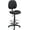Black Fabric No Arms, variant on Stand Up Drafting Stool with Adjustable Arms in Vinyl