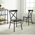 thumbnail image 4 of Crosley Furniture Camille Metal Dining Side Chair in Matte Black (Set of 2), 4 of 10
