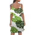 thumbnail image 6 of Wycnly Womens Dresses Casual Pocket Loose Swing Cold Shoulder Tunic Tshirt Mini Dresses Summer Sunflower Print Crewneck Short Sleeve Formal Short Dress Green s, 6 of 6