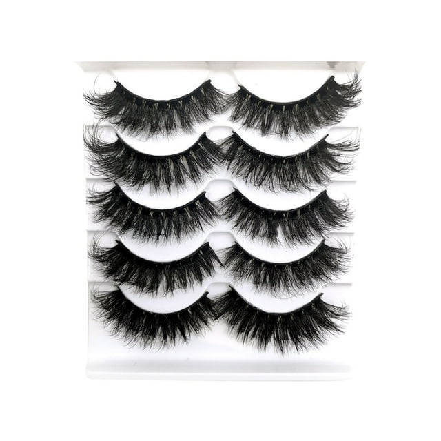 Pestañas con volumen y ligeras, pares, estilo visón, multipack de pestañas, 10 pares de pestañas postizas de visón, pestañas dramáticas de visón, 8D