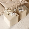 thumbnail image 5 of LAZZO Nesting Coffee Table Set of 2, Modern Wooden Coffee Table & End Table, Small Side Tables for Living Room, Bedroom & Apartment, Beige, 5 of 8