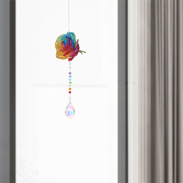 Cuadros Decorativos 2 campanas de viento de cristal para el sol, atrapasueños de luz colgante de diamantes, decoración de la habitación del hogar del arco iris Ndcxsfigh Nuevos Originales