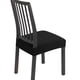 thumbnail image 1 of Fundas para Asientos de Sillas de Comedor Juego de 6, Diseño Jacquard Negro SearchI, 1 of 9