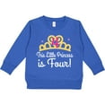 thumbnail image 2 of Inktastic 4th Birthday Princess Girls Crown Toddler Sweatshirt, 2 of 4