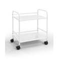 SunnyPoint Minimalist Style Utility Rolling Shelf Cart (WHT)