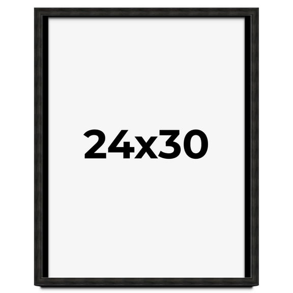 24x30 Shadow Box Black Rustic Barnwood Display Frame | 1.125 Inch Deep | 0.875 Inch Moulding Width