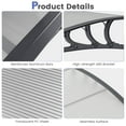 thumbnail image 6 of Costway 2 PCS 80" x 40" Patio Awning Canopy Window Door Overhang Rain Snow Protection, 6 of 10