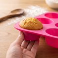 thumbnail image 3 of Silicone Muffin Pan 12-Cavity Pink Non-Stick Food Grade Silicone Baking Mold for Homemade Muffins Cupcakes Brownies Oven Safe Baking Tool, 3 of 5