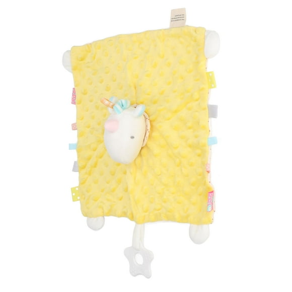 Infants Security Blanket, Cartoon Emotional Relief Ultra Soft Soft Baby Security Blanket Stuffed Animal With Teethers For Sleeping
