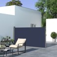 thumbnail image 2 of Outsunny 118" x 63" Retractable Side Awning Folding Privacy Screen Blue, 2 of 10