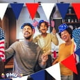 thumbnail image 4 of PMU 30 Ft Banners Patriotic American Flag Pennant Banner | 4th Of July Patriotic Decorations | Fourth of July | Red White Blue Banner | Easy to Hang Patriotic Party Decorations (3/Pkg) Pkg/1, 4 of 7