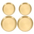 thumbnail image 1 of Shisuyan Assiette de Barbecue Polyvalente en Acier Inoxydable Doré 4 Pcs 6.7x6.7 Po, 1 of 9