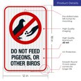 thumbnail image 3 of Do Not Feed Pigeons Or Other Birds Sign,, 3 of 8
