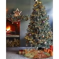 thumbnail image 3 of Pumpkins Green Orange Fall Christmas Tree Skirt 48 Inches Large Christmas Skirt Tree, Thanksgiving Black Plaid Rustic Tree Skirt Christmas Decorations for Fireplace Party Holidays Indoor Outdoor, 3 of 7