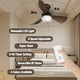 thumbnail image 2 of Ventilador de Techo Empotrado de 30 Pulgadas con Luz - Pequeño Ventilador de Techo con Luz para Recámara/habitación de Niños/habitación Pequeña - Uso Interior/exterior - 3 Aspas de Nogal, 2 of 7