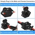 thumbnail image 4 of 40A Waterproof Trolling Motor Plug & Receptacle Set for Minn Kota Marine Boats 12-48V System - Quick Connect with 2 Pre-Wired Male/Female Connectors$$Watercraft, 4 of 8
