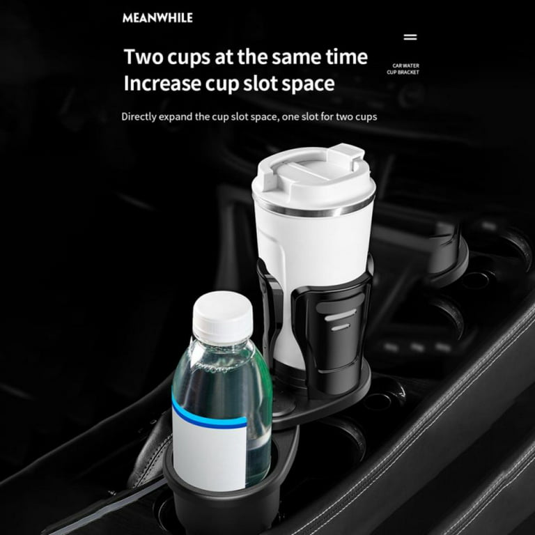 2CUPS Refurbished Car Cup Holder Expander and Attachable Tray Set  oval/rectangle / No Refundable 