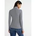 thumbnail image 5 of Free Assembly Women's Long Sleeve Fine Rib Turtleneck Top, 5 of 8