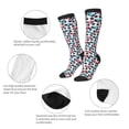 thumbnail image 6 of Daiia Sports Socks Heart Panda Printed Novelty Crew Socks for Men Women Knee High Socks Cotton Socks Soft & Breathable Support Unisex Socks, 6 of 9