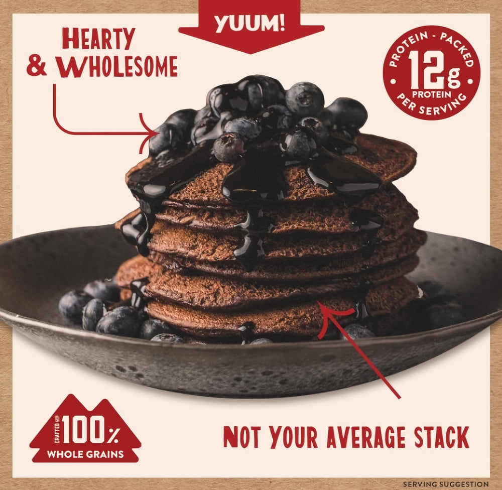 Kodiak Cakes Protein Packed Flapjack and Waffle Mix, Dark Chocolate, 18 oz (Pack of 4)