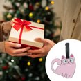 thumbnail image 4 of Unique Bargains 1 Pc Stylish Durable Cat Pattern Luggage Tag for Travelling Light Pink, 4 of 5