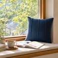 thumbnail image 6 of Decorative Square Throw Pillow Covers 18x18 Inch, Super Soft Chenille Pillows Farmhouse Fall Pillowcase for Living Room Bedroom Sofa Couch Cushion Cover Navy 45x45cm, 6 of 8