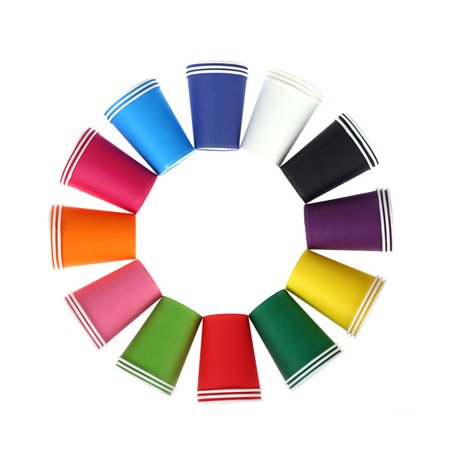 Etereauty Paper Cups Cups Party Disposable Diy Craft Kids Cup Cup Espresso Bathroom Bath Blank Unpaintedrainbow Colorfulbirthday